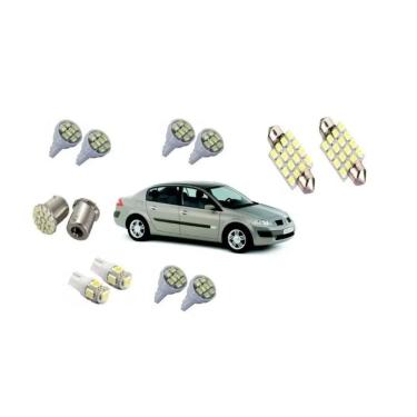 Imagem de Kit Led Renault Megane Farolete Teto Placa Re Porta Malas