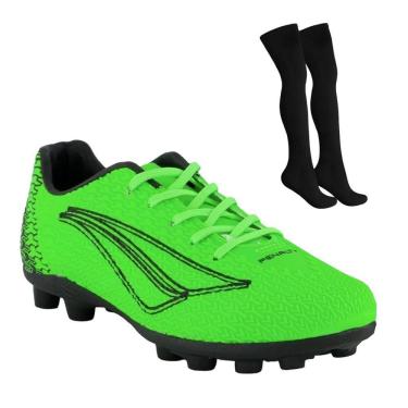 Imagem de Kit Chuteira Campo Penalty Bravo XXII Kids + Meião