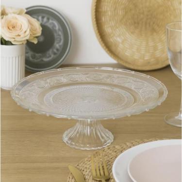 Imagem de Boleira Prato Para Bolo de Vidro com Pé 30cm Angel Lyor, Transparente