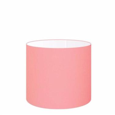 Imagem de Cúpula Abajur Cilíndrica Cp-7009 Ø25x20cm Rosa Bebê - Vivare