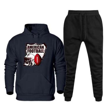 Imagem de Kit Conjunto de Moletom Masculino Calça e Blusa Algodao Flanelado Para