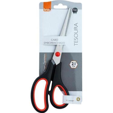 Imagem de Tesoura Ergonômica Cabo Preto 21CM - BRW
