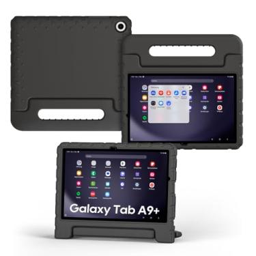 Imagem de CCambro Capa infantil para Samsung Galaxy Tab A9+/A9 Plus 27.9 cm 2023 (modelo: SM-X210/X216/X218), adequada para crianças e à prova de choque, capa de espuma leve e durável com alça conveniente,