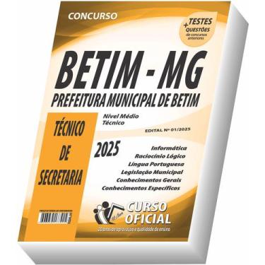 Imagem de Apostila Prefeitura de Betim MG Técnico de Secretaria - CURSO OFICIAL
