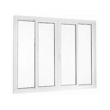 Imagem de Janela 4 Folhas Vidro Alumínio Branco ou Preto Linha 25 Suprema - Jagu