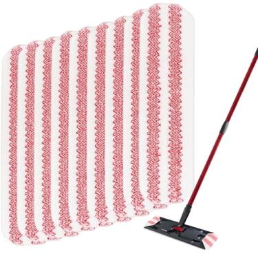 Imagem de Substituições de esfregão compatíveis com esfregão plano O Cedar H2prO - Cabeças de substituição de esfregão de microfibra para esfregões de piso plano O-Cedar/Vileda H2prO - Almofada lavável para