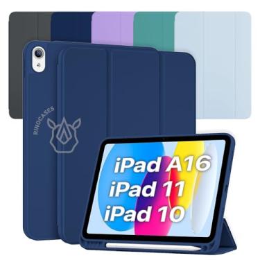 Imagem de Capa para iPad (A16) 11ª Geração 11" 2025 / iPad 10ª Geração 10,9" 2022 – Case Suporte Apple Pencil e USB-C Pencil, Auto Wake/Sleep, Capa Magnética (Azul-marinho, Apenas Capa)