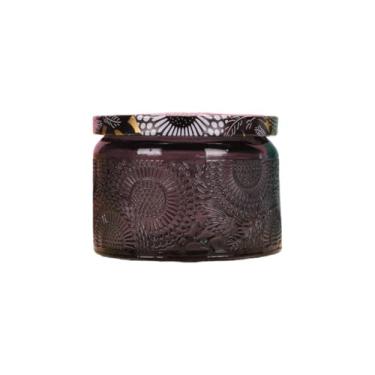 Imagem de Suporte de vela de vidro para luz de chá com tampa, luzes de chá coloridas, suportes de velas, centros de mesa para festa de casamento, castiçais votivos de vidro para centros de mesa (cinza)