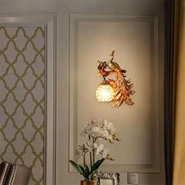 Imagem de Luminária de parede Pavão Criativa Europeia, Arte Contemporânea, Sala de Estar, Quarto, Escritório, Quarto Infantil, Hotel, Villa, Corredor, Luz Decorativa LED (FB Direita)