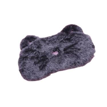 Imagem de Máscara de dormir Cat Plush para crianças e adultos, bloqueio de luz -