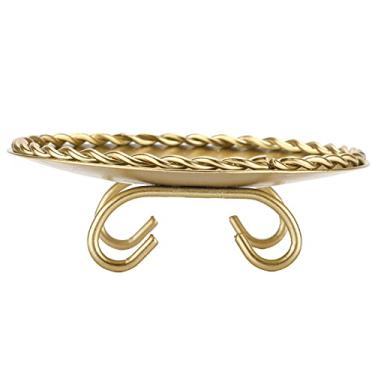 Imagem de ZJchao Castiçal de Mesa Elegante Em Ferro Forjado, Formato Redondo, para Decoração de Mesa, Presentes, Natal, Ação de Graças, Casamentos