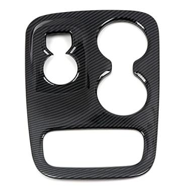 Imagem de Bishop Tate Para Dodge Durango 2014 2015 2016 2017 acessórios de carro painel de mudança de marchas moldura guarnição ABS fibra de carbono grão decoração interior 1 peça (apenas para LHD)