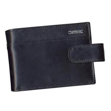 Imagem de Carteira masculina fasolo couro porta cheques k601 preta