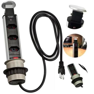 Imagem de Torre De Tomada Retrátil Multiplug Embutir Mesa Granito - Renna