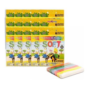 Imagem de Kit 5 Caixas De Massinha De Modelar Colorida 30 Unidades