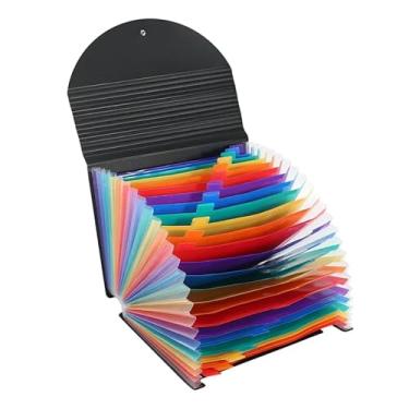 Imagem de Pasta Organizadora A4 com 13 Divisórias - Polipropileno Impermeável, Inclui Etiquetas, Ideal para Documentos(PRETO,13 DIVISÓRIAS)