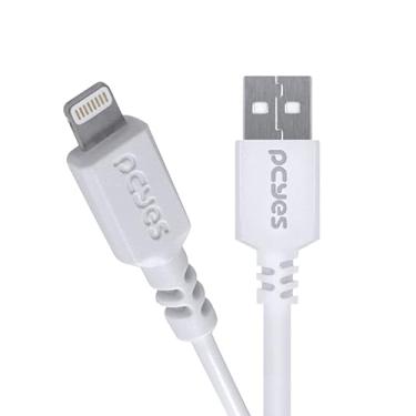 Imagem de CABO PARA IPHONE ORIGINAL USB A 2.0 PARA LIGHTNING COM CERTIFICADO MFI 1 METRO BRANCO - PUALB-01 - PCYES