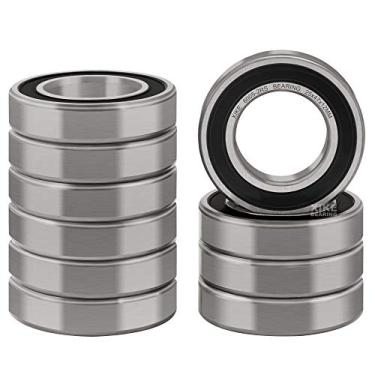Imagem de XIKE xike 10 peças 6005-2rs rolamentos de vedação de borracha dupla 25x47x12mm, pré-lubrificados e desempenho estável, rolamentos rígidos de esferas para motor elétrico