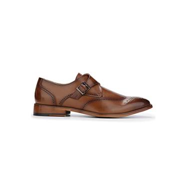 Imagem de Unlisted by Kenneth Cole Mocassim masculino Cheer Single Monk-Strap, Conhaque, 11.5