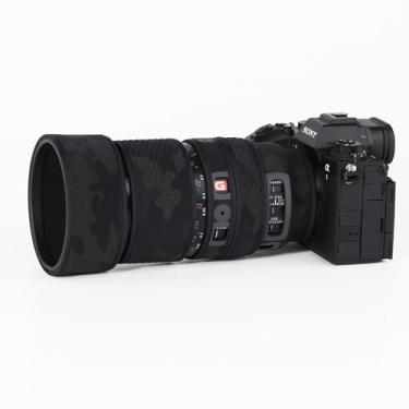 Imagem de CHASING BIRDS Capa protetora de lente camuflada à prova d'água para Sony FE 100 mm F2.8 Macro GM OSS capa protetora de lente à prova de chuva versão IV (preto sombra, com 2.0X TC (SEL20TC))