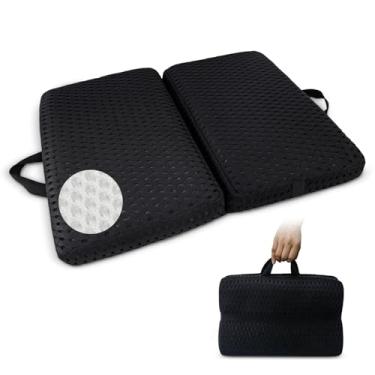 Imagem de Almofada de assento portátil, almofada de assento dobrável de tecido 3D respirável para arquibancadas em estádios/viagens de avião; macia, grossa e leve; almofadas versáteis para arquibancadas, voos