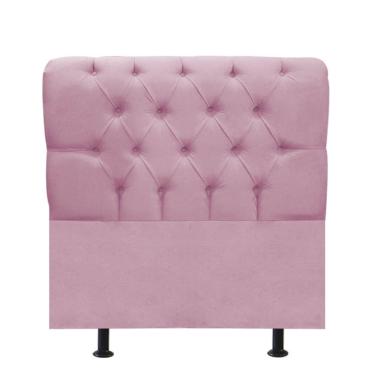 Imagem de Cabeceira Estofada Cama Box Solteiro 100cm París Corino Rosa Bebe- Mabe Magazine