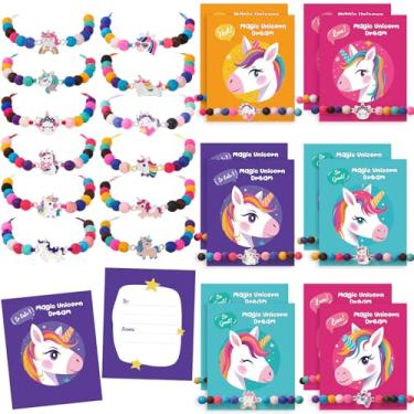 Imagem de Super Big Sister 12 pulseiras fofas de unicórnio para meninas, joias de amizade infantil, joias de brincar, lembrancinhas de festa de meninas, presentes de estudante de formatura de jardim de infância