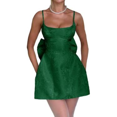 Imagem de Vestido de boas-vindas Cudiew Satin Jacquard Corset verde esmeralda