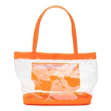 Imagem de Bolsa Feminina Praia E Piscina Bolsa Transparente Laranja