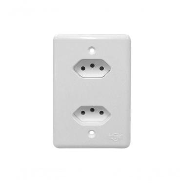 Imagem de Tomada Ilumi Stylus Dupla 10A 250V 201200 Monobloco