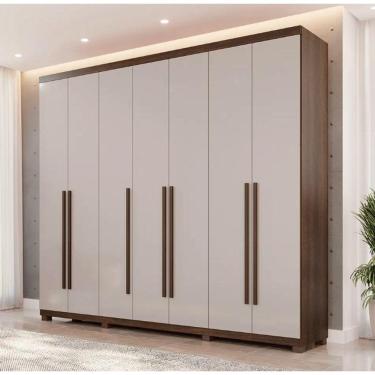 Imagem de Guarda Roupa Istambul 7 Portas 100%mdf Imbuia/off - Benetil