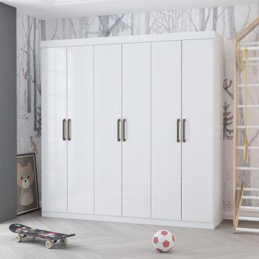 Imagem de Guarda Roupa Infantil Iona 6 Portas Branco