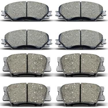 Imagem de DYZJKWJW D1210 D1212 Conjunto de pastilhas de freio de cerâmica dianteiras traseiras adequadas para Lexus HS250h 2010-2012, para Toyota RAV4 2006-2012, para TOYOTA RAV4 LE 2013-2018 (8 peças)