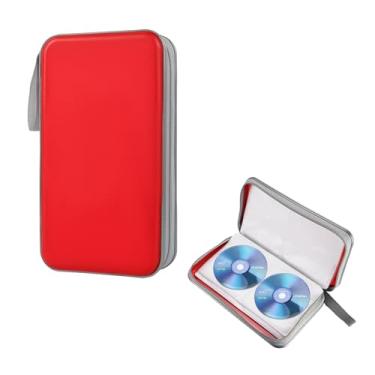 Imagem de ZNDAW Estojo de DVD para carro, organizador de CDs com capacidade para 96 unidades, suporte de armazenamento de DVD de plástico rígido, organizador de carteira de armazenamento de disco de CD para