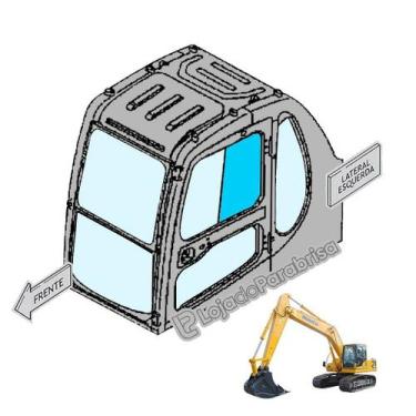 Imagem de Vidro Temperado para Janela da Porta Komatsu PC200-6 e PC210-6 - Códig