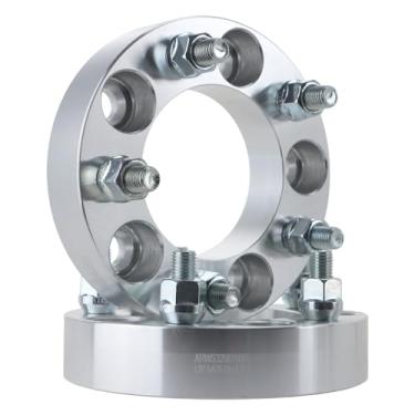 Imagem de Alpaspare 2 adaptadores de roda 5 x 4,75, forjado 1,25" (32 mm) passo de rosca M12x1,5 furo do cubo espaçadores de roda 87,1 mm para Chevrolet Corvette 84-08 14-19, para GMC Jimmy 90-05, para Avanti