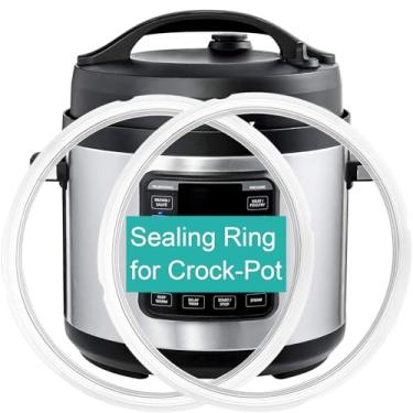 Imagem de Pacote com 2 anéis de vedação originais para panela de pressão de 8 litros, junta de silicone para panela de pressão Crockpot 8 litros, peças de reposição para panela de pressão CrockPot 8 litros