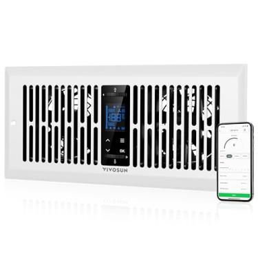 Imagem de VIVOSUN Ventilador Booster, 10 Velocidades, Controle de Aplicativo e Direção de Vento Ajustável, Branco, 4”×10”