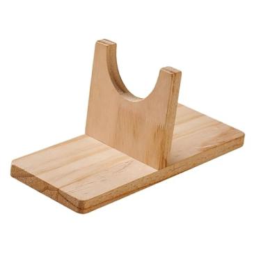 Imagem de Vaveren Suporte de madeira para cola quente, acessório para pulverizador de cola quente, evita queimaduras, suporte de mesa estável para casa, Pequeno