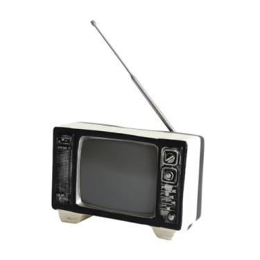 Imagem de Generic Estátua de resina decorativa de rádio vintage em formato de rádio retrô europeu para mesa, janela, quarto, café ou qualquer outro móvel, Branco