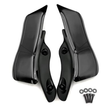 Imagem de IZX Para Harley Touring Road Glide Ultra FLTRX FLTRXS 2015-2022 Motocicleta Ajustável Superior Batwing Carenagem Defletor de Ar Defletor de Vento Carenagem Para-brisa Lateral (Preto)