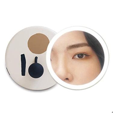 Imagem de Espelho de maquiagem Espelho de maquiagem portátil Espelho de luz LED de carregamento com espelho de maquiagem leve (Cor: B)