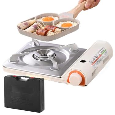 Imagem de Fogão portátil – Fogão de acampamento portátil ultrafino para uso ao ar livre | Fogão de cozinha leve e ultrafino para mochila, viagens e balcão