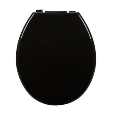 Imagem de Assento Almofadado Oval Preto Tampa Vaso Deca-incepa-celite-ideal-roca