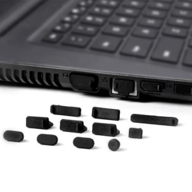 Imagem de 32 plugues antipoeira para porta de computador plugues de poeira para laptop e notebook, conjunto de plugues de poeira para tipo C/USB C, HDMI, RJ45, cartão SD, portas de fone de ouvido, trava de