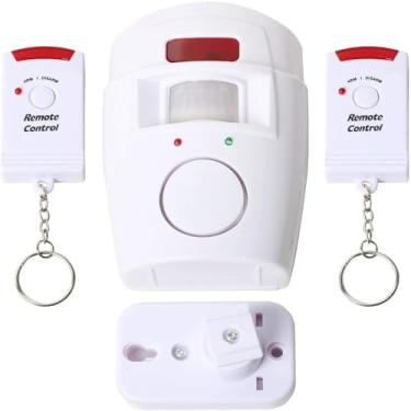Imagem de Alarme de Segurança Residencial Sem Fio com 2 Controles, Sensor Detector de Presença PIR, 105dB