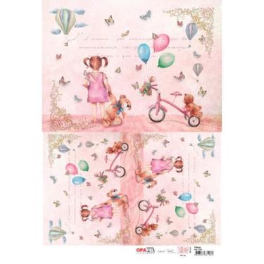 Imagem de Papel de Seda para Decoupage Opapel 30 x 45 cm - 2527 - Infantil Menin