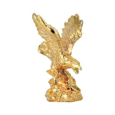 Imagem de BLWOTMOR Estátua de águia para Decoração de Mesa, Decoração para Casa, Presente, Ornamento, Figura Criativa de Animal, Escultura em Resina para Estante, Sala D, Estilo B, Tamanho real
