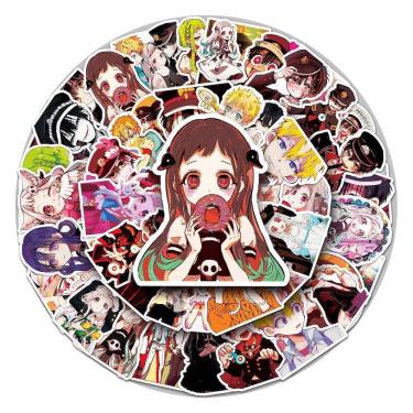 Imagem de Adesivos Toiletbound Hanakokun Anime, pacote de 50 unidades, 3-8 cm