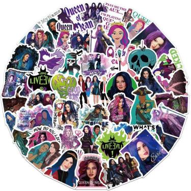 Imagem de Pacote de adesivos Descendants Anime Waterproof Vinyl 50 unidades